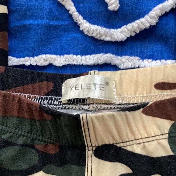 Retro Camo Patterned Y2K Leggings Alt Goth One Size Fits All - Picture 8 of 9